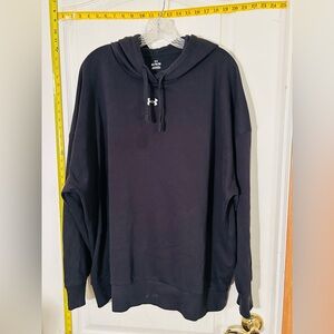Under Armour Hoodie Mens XL Black Pullover Sweatshirt BX9